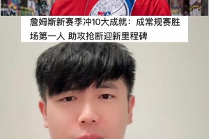 詹姆斯生涯99.4%比赛得分上双，创历史最高纪录 杜兰特与乔丹排后